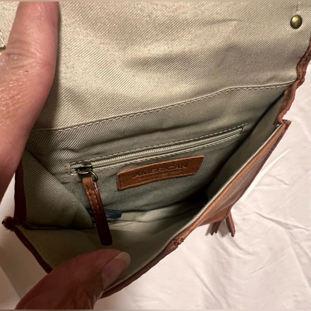 American Leather Co. Kansas Crossbody Bag Travel Classic Purse Wallet Passport - Picture 11 of 14